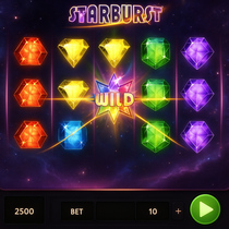 ViciBet - Starburst Slot - Funkelnde Juwelen und schnelle Gewinne